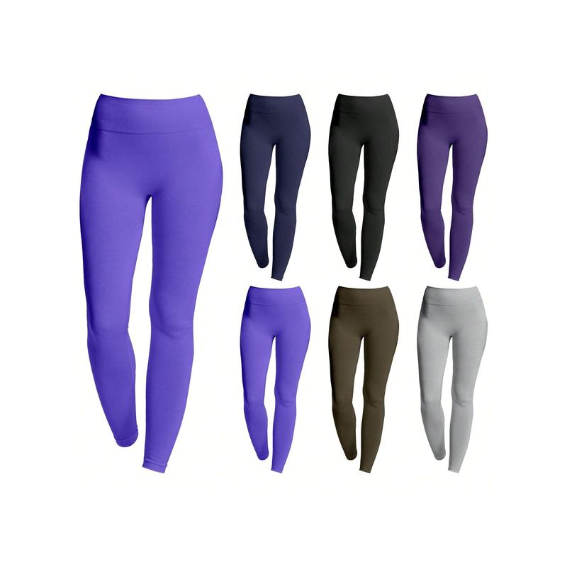 1 Piece Women's Ultra Soft High Waist Fleece Lined Leggings (Plus Size Available), Cozy Winter Warmth, Comfortable Fit, Thermal Pants, Stretchy, Casual Wear, Cold Weather Leggings, Lightweight, Everyday, Workout, Lounge, Stylish, Yoga Pants