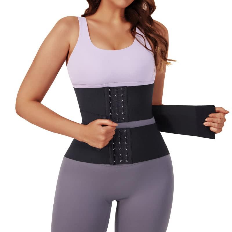 Soo slick  Waist Trainer For Women Adjust Your Snatch Triple Trainer Wrap, Tummy Wrap Waist Trimmer for Women Compression Wrap Clothes Shapewear Spandex Womenswear Breathable Light Outfits Polyester Lightweight Seamless