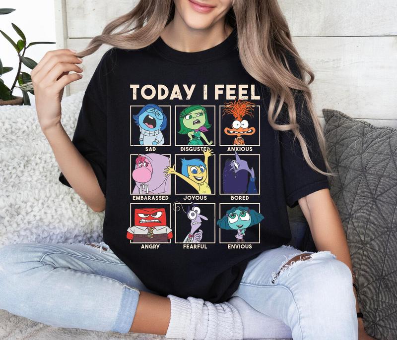 Today I Feel Shirt, Inside Out Characters T-Shirt , Inside Out Family Tee, Inside Out 2 Sweatshirt, Inside Out Matching Gift, Emotions Tee 190624VACL-123