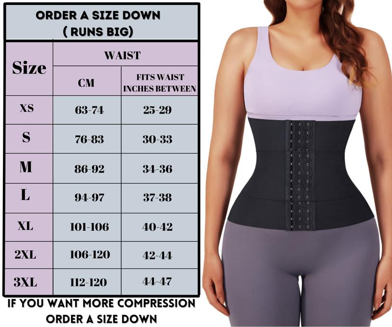 Soo slick  Waist Trainer For Women Adjust Your Snatch Triple Trainer Wrap, Tummy Wrap Waist Trimmer for Women Compression Wrap Clothes Shapewear Spandex Womenswear Breathable Light Outfits Polyester Lightweight Seamless