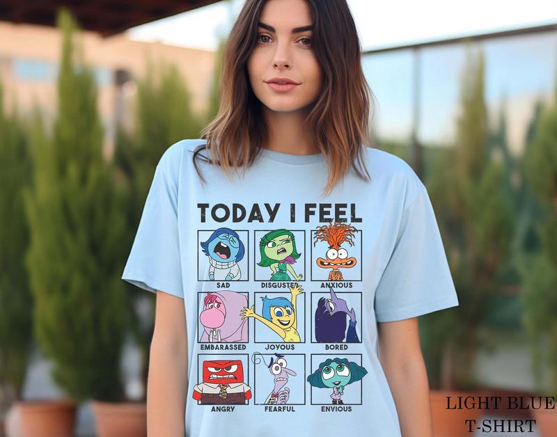 Today I Feel Shirt, Inside Out Characters T-Shirt , Inside Out Family Tee, Inside Out 2 Sweatshirt, Inside Out Matching Gift, Emotions Tee 190624VACL-123