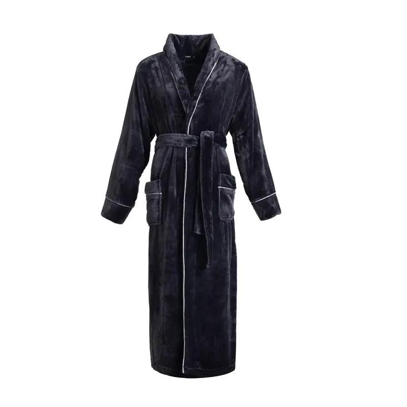 Women's Nightgown New Men's Pajamas Thickened Flannel Couple Bathrobe plus Size Homewear Robe Winter