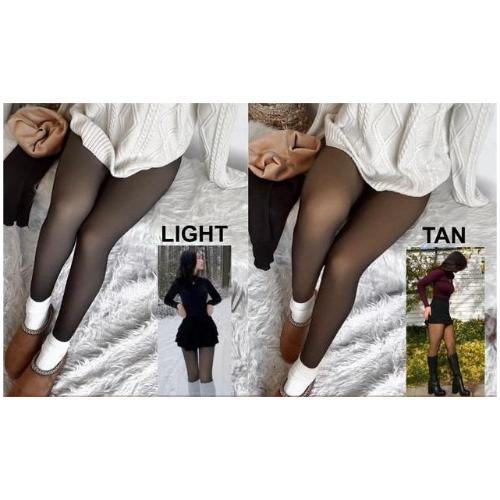 THE ORIGINAL! 4 SHADES ·SIZE XS -3XL。MAGIC FLEECE LINED LEGGINGS,CLOSED FOOT(LOOKS LIKE PANTYHOSE) Winter ComfortFleece Tights Available in Plus Size and Brown Fur Stretchy Womenswear Bottoms Chic Comfortable Cute Day Fits  Sweaters Skirts christmas