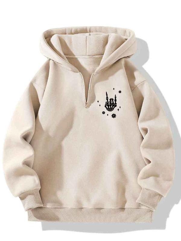 Women's Letter Print Drop Shoulder Hoodie, Fashion Casual Hooded Sweatshirt for Daily Holiday Outdoor Wear, Women Clothing for Fall & Winter