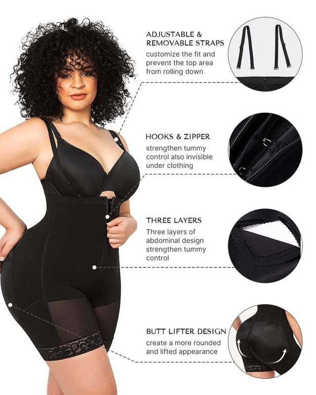 Shapellx  AirSlim Firm Tummy Control  Bodysuit With Butt Lifter Shapewear Womenswear Christmas