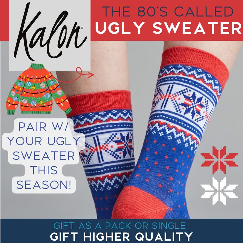 Kalon 6 Pack Women's Crew Height Christmas Socks in Classic Mom Loving Prints and Designs Stretchy Soft Comfy Sock Womenswear Comfort