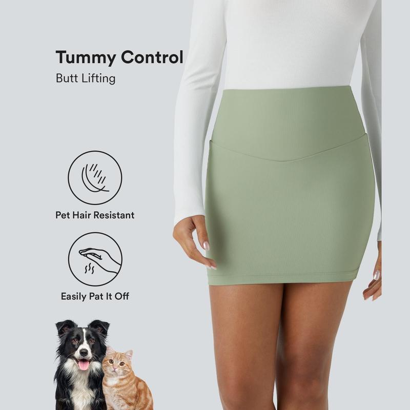 Halara Patitoff® Flow Pet Hair Resistant High Waisted Tummy Control Butt Lifting 2-in-1 Bodycon Mini Casual Skirt