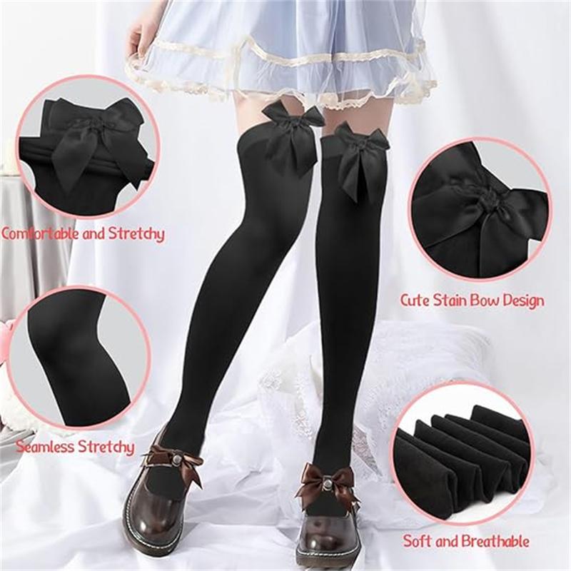 [Knee High Socks,Christmas gift]Cute Stockings for Women,Minimalist Comfort Basic Thigh High Stockings,Stocking Cosplay,Maid Costume, free shipping,