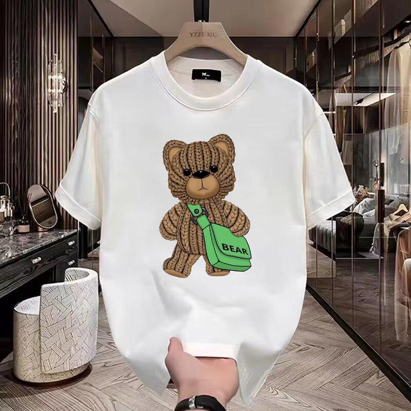 High Quality Bear T Shirt 100 Percent Cotton Unisex Couples Outfit