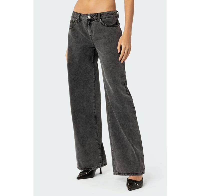 Women's Washed Low Rise Jeans - Comfortable and Stylish - Bottom, Womenswear