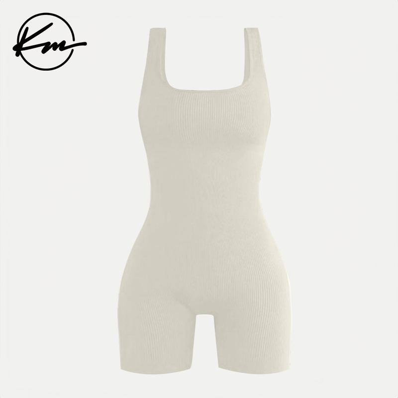 KatchMe Womenswear Seamless Thin Waist Stretch Playsuit(Live),Sleeveless Tank,Butt Lifter and Tummy Control Bodysuit,Plain Slim-Fitting Shapewear