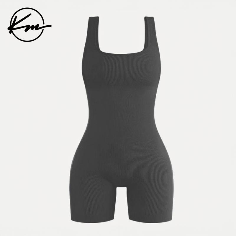 KatchMe Womenswear Seamless Thin Waist Stretch Playsuit(Live),Sleeveless Tank,Butt Lifter and Tummy Control Bodysuit,Plain Slim-Fitting Shapewear