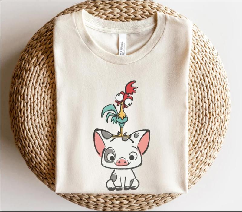 Moana Shirt, Hei Hei and Pua Shirt, World Shirt, Matching Family Shirts 22222