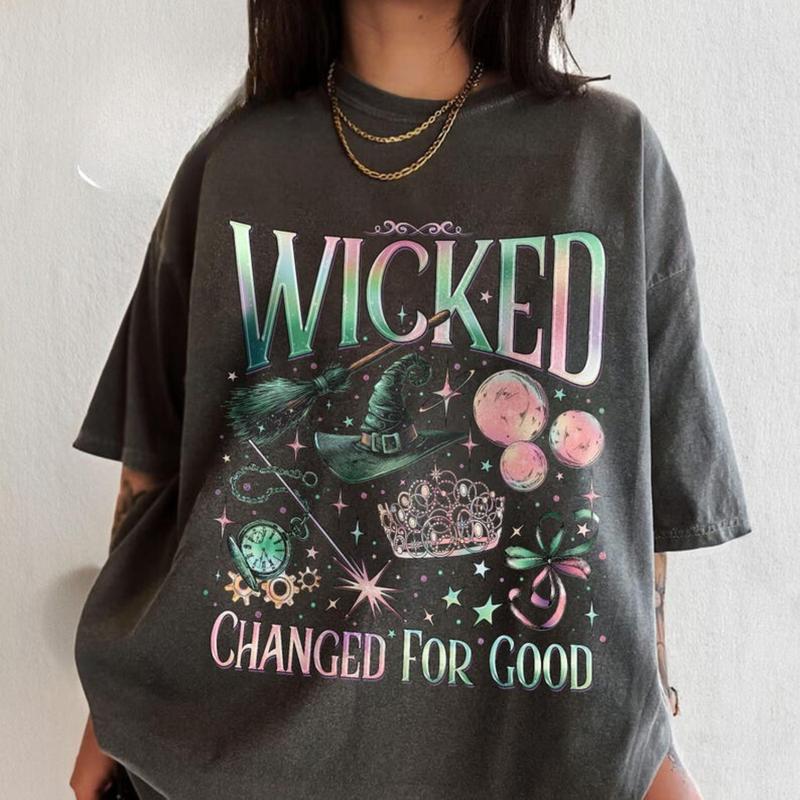 Wicked Change For Good Shirt, Defy Gravity Broomstick Magic Wand, Wizard Movie Fan Shirt, Wicked Musical Fan Gift, Gildan Unisex Crewneck, Top Casual Basic