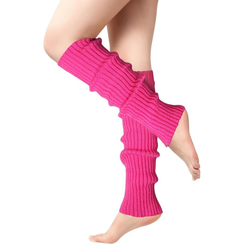 Leg Warmers for Women - Leg Warmers 80s Ribbed Knitted Long Socks for Yoga Party Sports Fashion Accessories