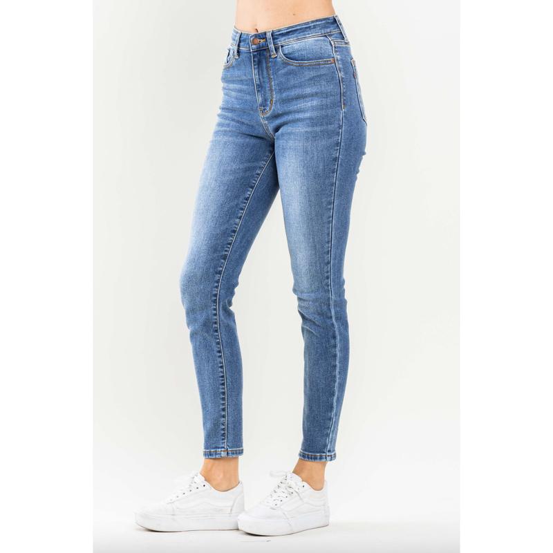 Judy Blue Thermal Skinny Jeans - Medium Wash