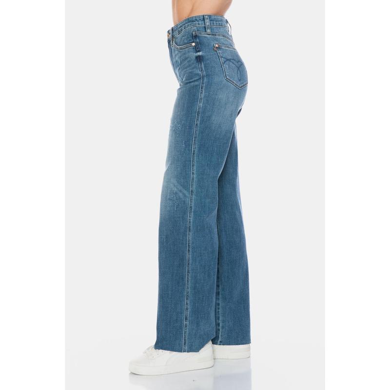 Judy Blue Full Size Tummy Control Cut Raw Hem Straight Jeans