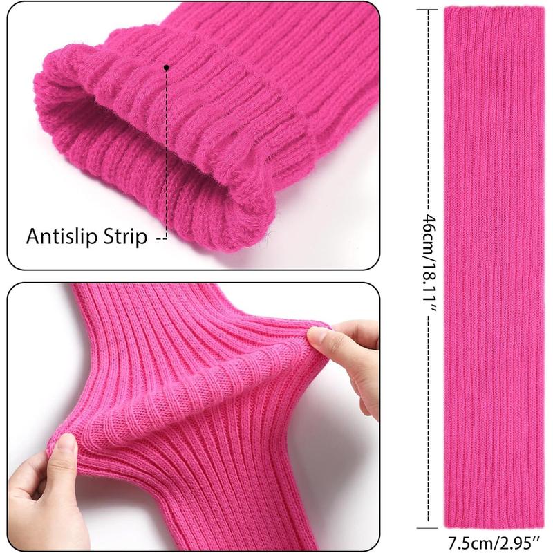 Leg Warmers for Women - Leg Warmers 80s Ribbed Knitted Long Socks for Yoga Party Sports Fashion Accessories