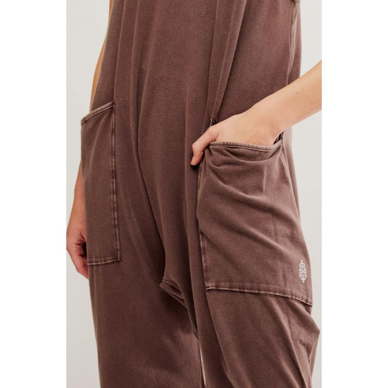 Free People: Hot Shot Onesie - Dark Espresso