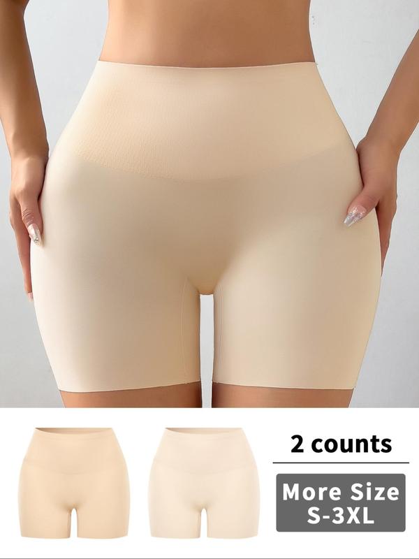 Women's Solid High Waist Shapewear Shorts, Tummy Control High Stretch Shaper Shorts, Ladies Shapewear Bottoms for Daily Wear