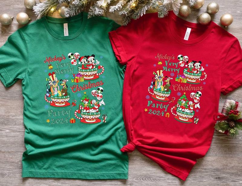 2024 Miickey's Very Merry Christmas Party Shirt, Matching Christmas Family Shirt, Custom Christmas Squad Shirt