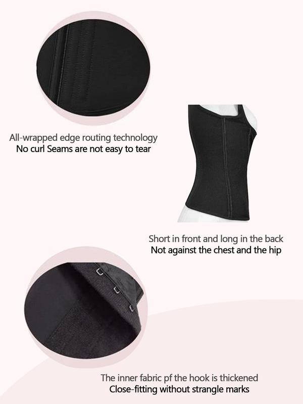 Women's Plain Adjustable Hook And Eye Closure Zipper Shapewear Top, Casual Comfy Tummy Control Shapewear Top, Ladies Shapewear for All Seasons Posture Corrector Before And After Sexy