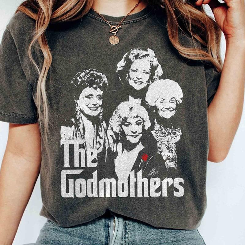 Retro The GodMothers Golden Girls Shirt, The Golden Girls Fan Shirt, Golden Girls Lover Gift, 80s TV Sitcom, Golden Girls Comfort Shirt nvy Casual Cotton Fabric Soft