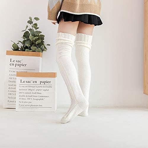 Women's  Knit Thigh High Socks Winter Boot Stockings Extra Long Over  High  Warmers