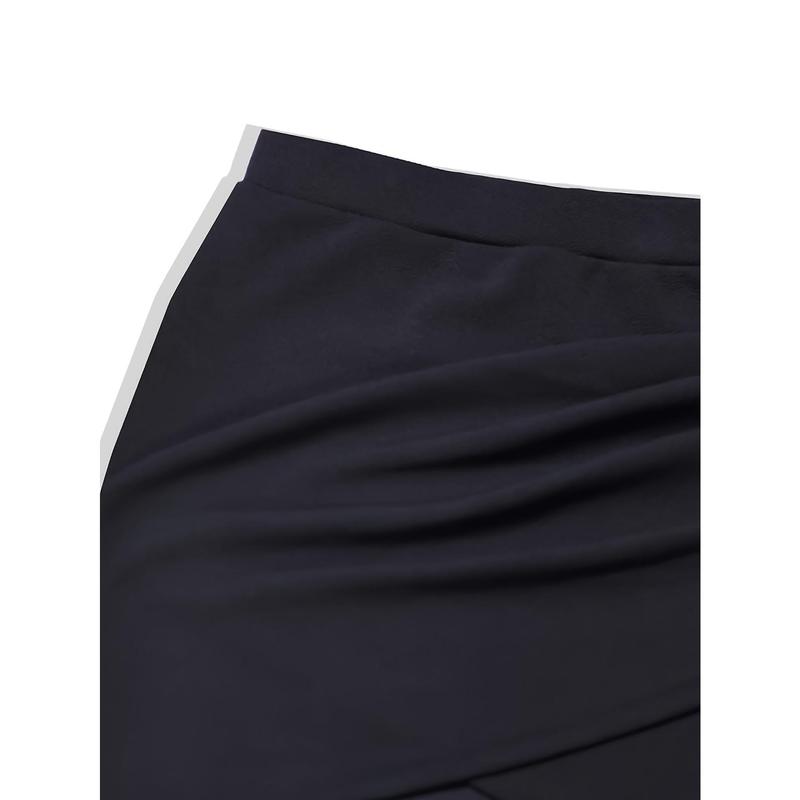 Solid Color Asymmetrical Hem Skirt, Sexy High Waist Bodycon Mini Skirt For Spring & Summer, Women's Clothing Fabric Womenswear Palda Comfort Bottom Basic Minimalist Fabric Womenswear Fabric Womenswear