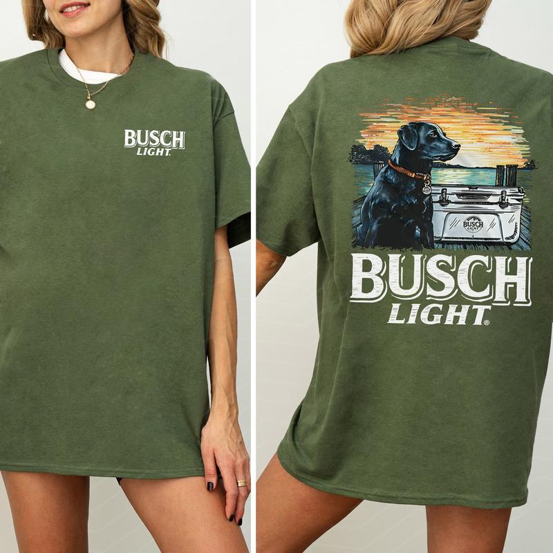 Limited Busch Light Men Best Friend 2-Sided Shirt, Men's Best Friend Dog T-shirt, Drinking Tshirt, Vintage Outdoors Tee, Beer Drink Tops, Womenswear