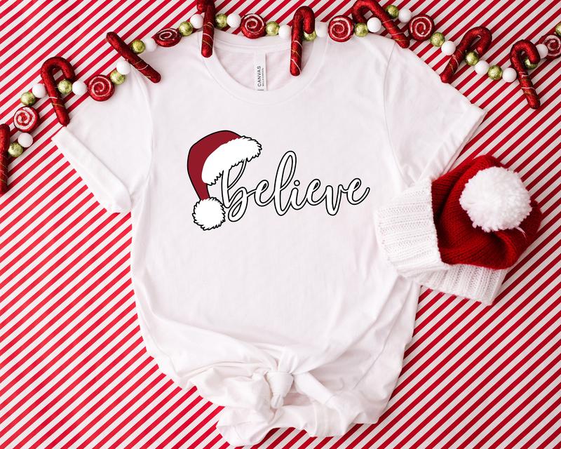 Believe Christmas Sweatshirt, Christmas Sweatshirt, Christmas Family Shirt, Christmas Believe Shirt Christmas Party Shirt, Family Christmas Cotton Crewneck