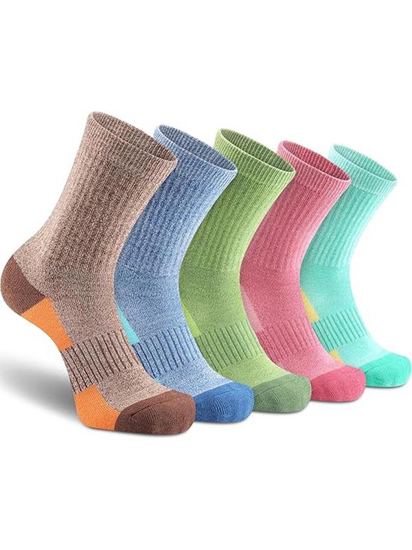 Women's Colorblock Mid-calf Socks, Casual Soft Comfy Breathable Socks for Daily Wear, Women's Socks for All Seasons