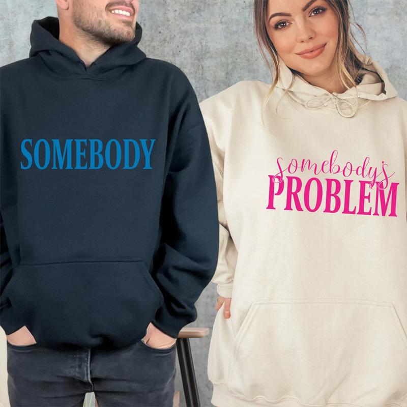 Somebody's Problem Couples Matching Sweatshirt, Hubby Wifey Shirts, Couples Somebody Shirts, Funny Matching Hood, Cute Couple Matching Gift