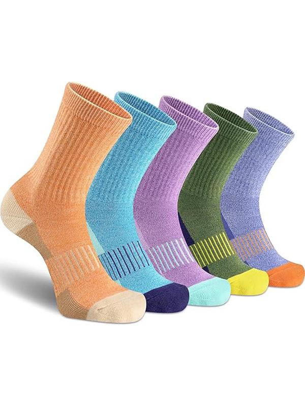 Women's Colorblock Mid-calf Socks, Casual Soft Comfy Breathable Socks for Daily Wear, Women's Socks for All Seasons