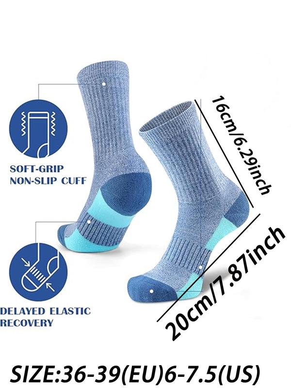 Women's Colorblock Mid-calf Socks, Casual Soft Comfy Breathable Socks for Daily Wear, Women's Socks for All Seasons