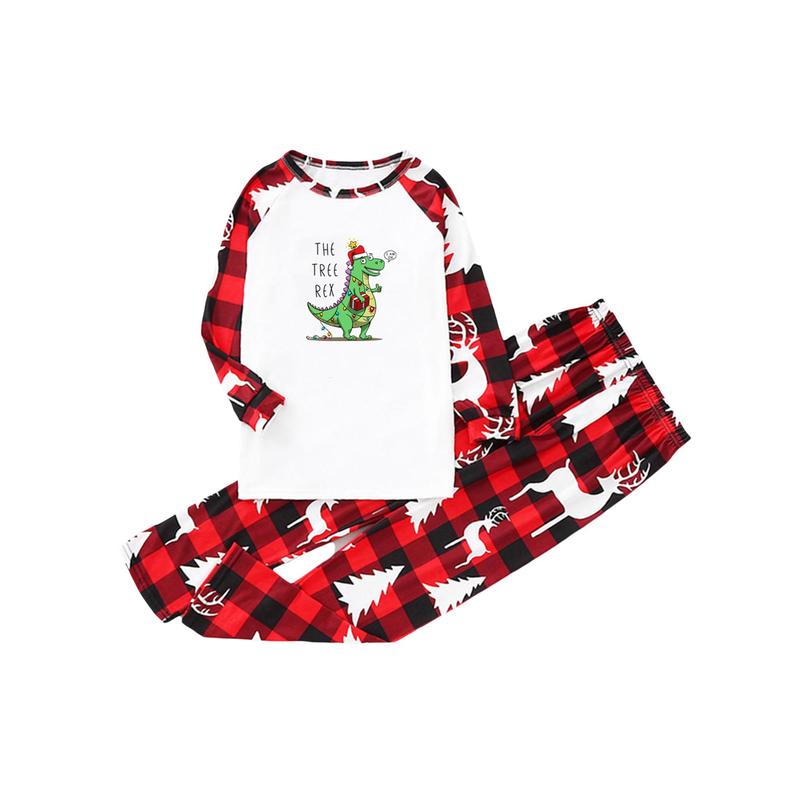 Matching Christmas Pajamas For Family Cute Christmas Snowman Tops and Plaid Trousers Home Clothes Set