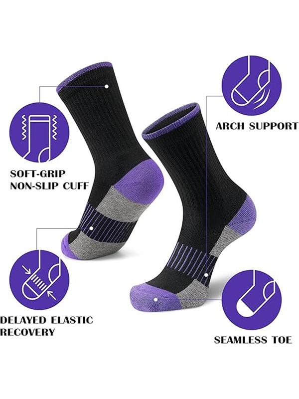 Women's Colorblock Mid-calf Socks, Casual Soft Comfy Breathable Socks for Daily Wear, Women's Socks for All Seasons