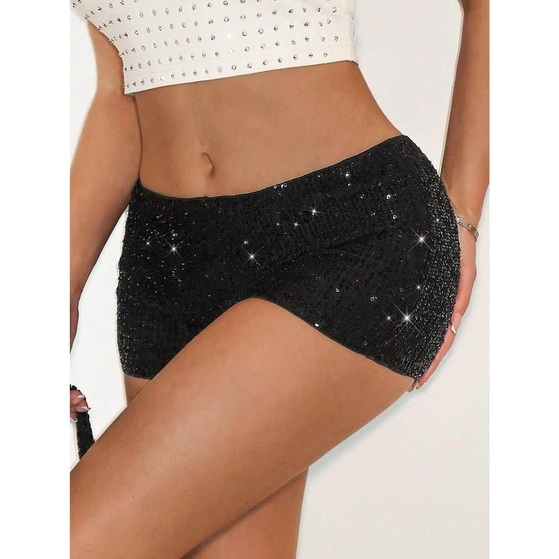 Women's Black Sequin Shorts, Shiny Beaded Mini Shorts, Summer Hot Pants For Festival, Concerts, Club Wear, Streetwear vodi shorts ksubi  shorts leopard shiny shorts