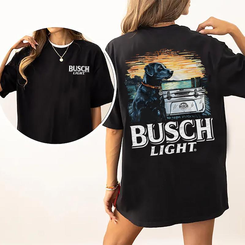 Limited Busch Light Men Best Friend 2-Sided Shirt, Men's Best Friend Dog T-shirt, Drinking Tshirt, Vintage Outdoors Tee, Beer Drink Tops, Womenswear