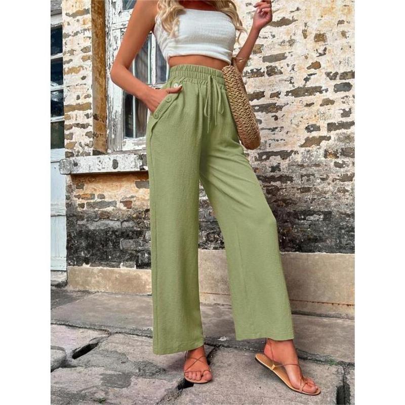 2024 Autumn and Winter Hot Sale Ladies New Casual Pants Elastic High Waist Loose Trousers for Women