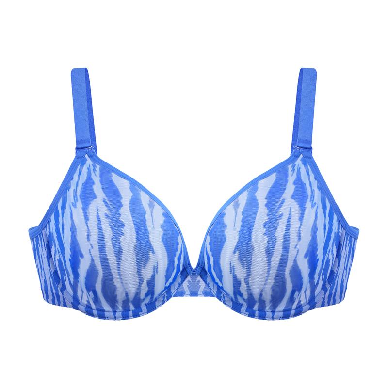 Zebra Wild Unlined Plus Size Breathable Soft Mesh No Padding Underwire Women Bra Womenswear Comfort