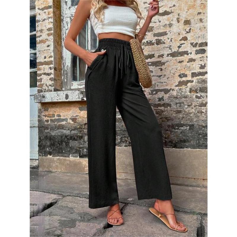 2024 Autumn and Winter Hot Sale Ladies New Casual Pants Elastic High Waist Loose Trousers for Women