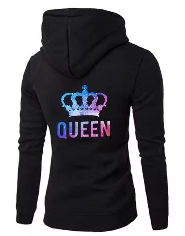 Couple Sweatshirt Matching Set Her King and His Queen Print Lover Hooded Fashion Crown Women Men Hoodies Long Sleeve Streetwear