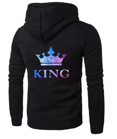 Couple Sweatshirt Matching Set Her King and His Queen Print Lover Hooded Fashion Crown Women Men Hoodies Long Sleeve Streetwear