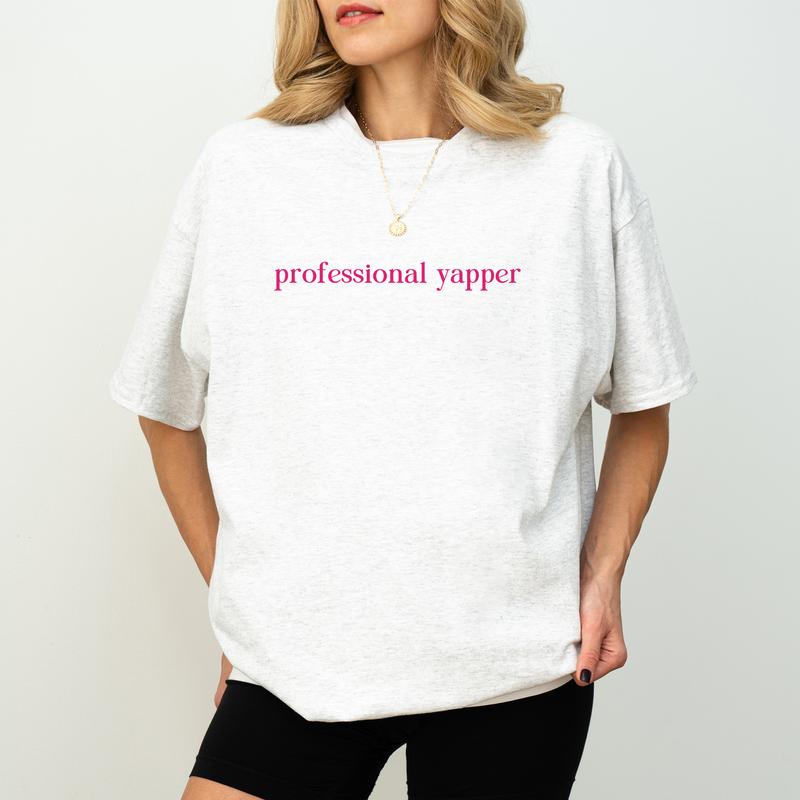 Professional Yapper Sweatshirt, Funny Yapper Crewneck, Born To Yap Sweaters for Girls, Certified Yapper Women's Tops, Born To Yap Forced to Shut Up, Comfy Long Sleeve Pullover, Casual Womenswear