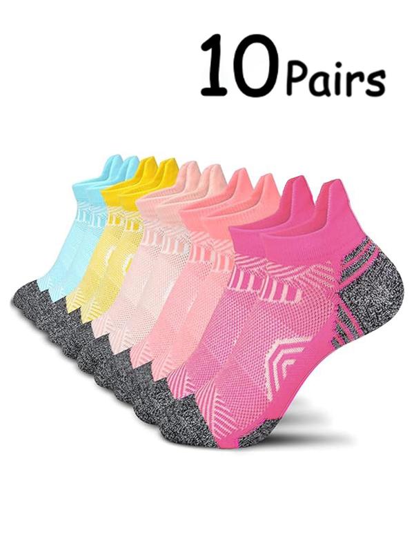 Women's Colorblock Ankle Socks, Casual Comfy Breathable Socks for Daily Wear, Multipack Low Cut Knit Socks for Women & Girls