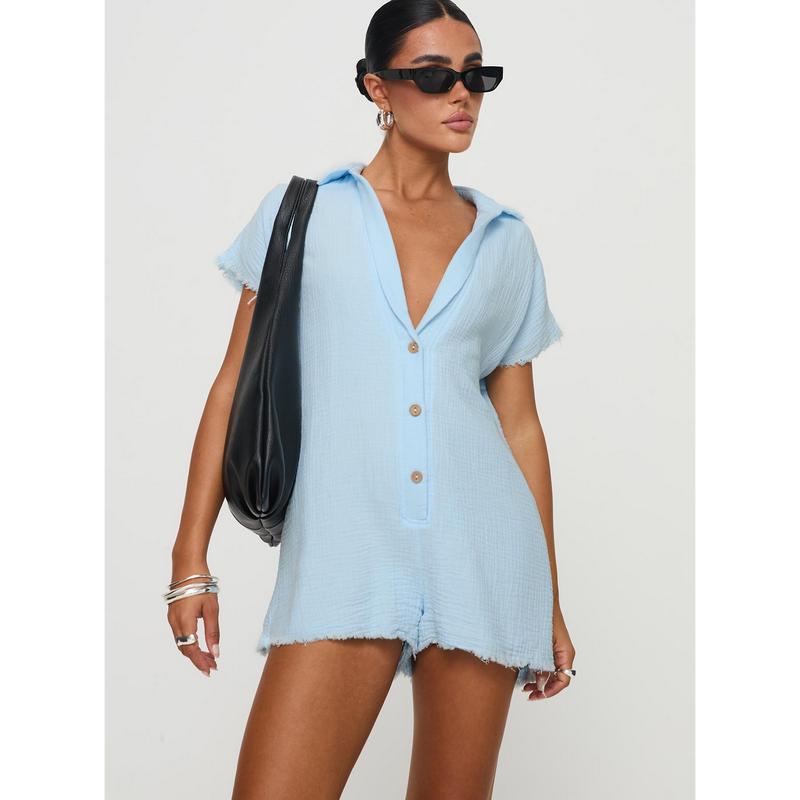 Salt Lake Romper Blue