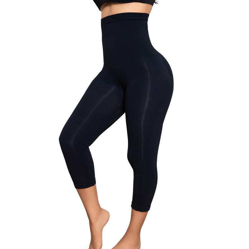 SuprenX Women's body shaping seven-minute trousers High-waisted slim legs, abdomen and hip lifting trousers Shapewear