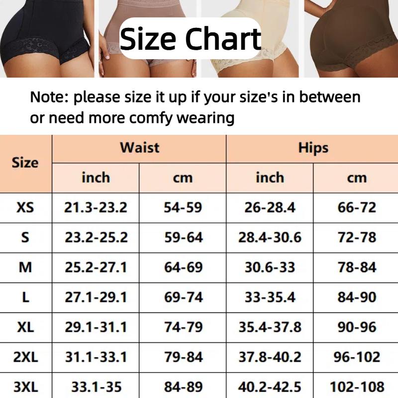 Women's Contrast Lace High Waist Shapewear Shorts Hip Enhancer Boyshorts Panties Belly Control Anti Chafing Underwear Womenswear Sexy Under Dress