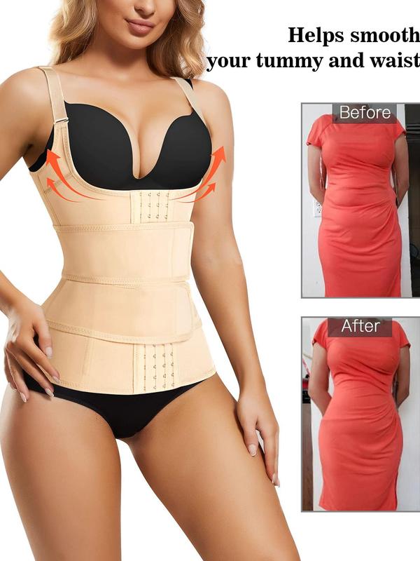 Women's Solid Adjustable Strap Hook & Eye Shapewear Cami Top, Slimming Tummy Control Shaper, Shapewear for Women, Fall Wear, Fallfreshness